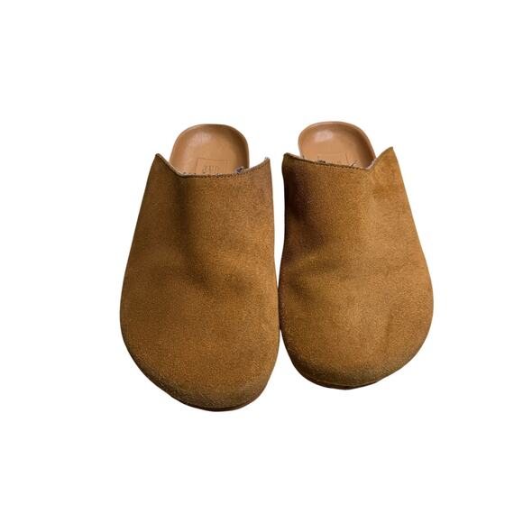 GAP Shoes - Gap Cozy Clog Women's 6 in Cognac Suede Boho Faux Fur Lined